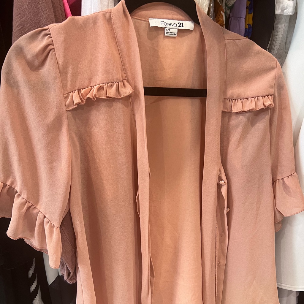 Forever 21 Lightweight Button Blouse